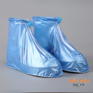 Ủng Đi Mưa Nam Nữ, Bọc Bảo Vệ Giày Dép Silicon Chống Thấm Nước, Có Khóa Kéo Đế Cao Su Chống Trượt