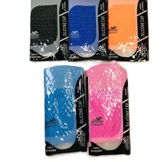 mũ bơi chống nước không đau đầu silicon mềm CONQUEST
