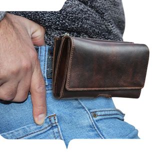 Túi đeo hông nam da bò thật MB256