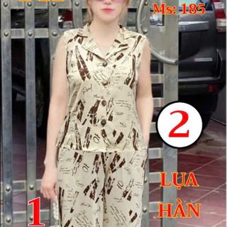 Set Lụa Hàn Quần Ống Xuông