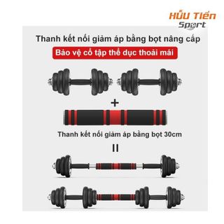 Bộ Tạ Tay Tập Gym Kết Hợp Tạ Đẩy, Tạ Đòn 10kg – 50kg Dành Cho Nam Nữ, Tạ Tay Tập Luyện Đa Năng