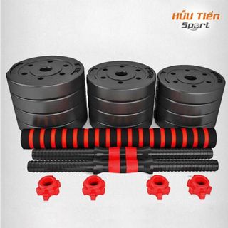 Bộ Tạ Tay Tập Gym Kết Hợp Tạ Đẩy, Tạ Đòn 10kg – 50kg Dành Cho Nam Nữ, Tạ Tay Tập Luyện Đa Năng