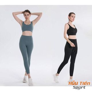 Bộ Quần Áo Tập Gym Nữ, Set Đồ Thun Dài BTG03 Tập Thể Thao, Yoga, Aerobic Co Dãn Tốt Ôm Body Tôn Dáng Lưng Cao Chạy Bộ Tập Thể Dục Sport