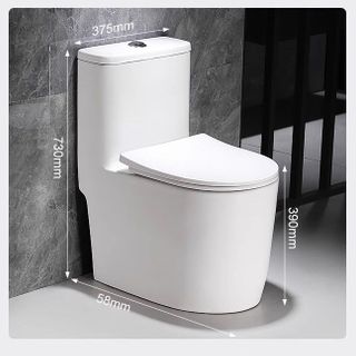 Bồn cầu ngắn 58cm phù hợp các nhà vệ sinh nhỏ, nhà vệ sinh dưới gầm cầu thang mã K58