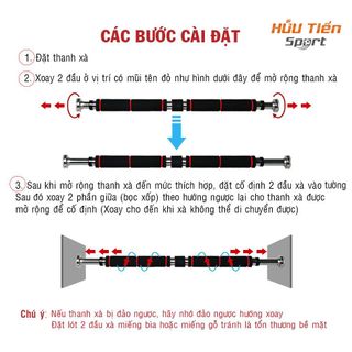 Xà Đơn, Thanh Xà Đơn Treo Tường Gắn Cửa Tập Gym Tập Tay Thể Dục Thể Thao Tại Nhà Tùy Chỉnh Độ Dài 60 - 150cm