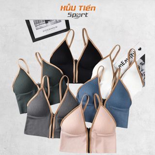 Áo Gym Sát Nách AG7709, Áo Bra Nữ Thể Thao Tập Gym, Yoga Có Khóa Kéo Kèm Mút Ngực Thời Trang Phong Cách