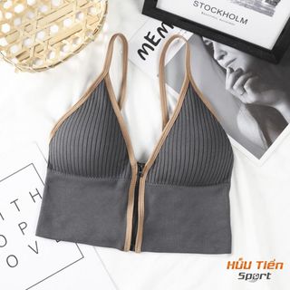 Áo Gym Sát Nách AG7709, Áo Bra Nữ Thể Thao Tập Gym, Yoga Có Khóa Kéo Kèm Mút Ngực Thời Trang Phong Cách