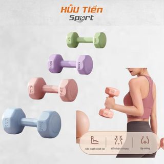 Tạ Tập Tay Nam Nữ 1kg-6kg Chuyên Dụng Cho Gym, Yoga, Pilates Tại Nhà - Nhựa Cao Cấp