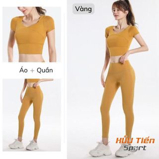 Bộ Quần Áo Tập Gym Nữ BTG01, Set Đồ Thun Tập Thể Thao, Yoga, Aerobic Ôm Body Tôn Dáng Co Giãn 4 Chiều Lưng Cao Có Mút Sport Tập Thể Dục Chạy Bộ