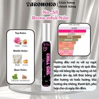 No.35 Rose Nhà Nác Chill Girl - Nước hoa nữ 10ml siêu hot hit - Tarohoko