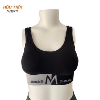 Áo Gym Sát Nách Chữ M AGCM, Áo Tập Chữ M Crop Top Phối Sọc Tập Gym Thoải Mái, Áo Bra Thun Dệt
