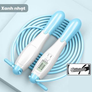 Dây Nhảy Đếm Số Vòng Không Dây Có Bóng Cao Cấp Thay Dây Được, Dây Nhảy Thể Lực Điện Tử Luyện Thể Lực