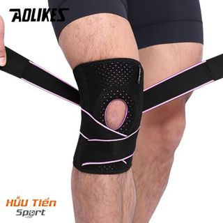 Bó Gối Thể Thao, Đai Cuốn Băng Đầu Gối Bảo Vệ Khớp Gối Silicon Cao Cấp Aolikes AL7908 chơi thể thao tập gym chạy bộ