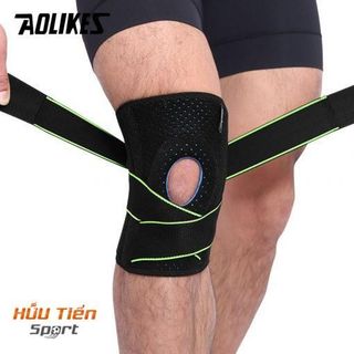 Bó Gối Thể Thao, Đai Cuốn Băng Đầu Gối Bảo Vệ Khớp Gối Silicon Cao Cấp Aolikes AL7908 chơi thể thao tập gym chạy bộ