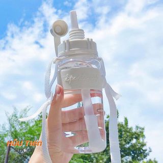 Bình Nước Nhựa Thể Thao, Bình Đựng Nước Tập Gym, Yoga 600ML - 2 Lít Tặng Kèm Dây Đeo Và Ống Hút Cao Cấp