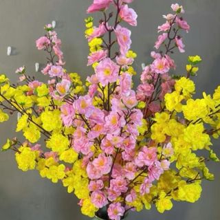 Cành Hoa Mai , Hoa Đào , Hoa Anh Đào Cao Cấp , Cành To , Nhiều Hoa , Nhiều Nụ , Cắm bình, Làm Cây, Trang trí Nhà Cửa , Decor Tết , Nhà Hàng , Quán ăn