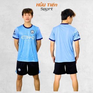 Quần Áo Bóng Đá, Đồ Đá Banh Manchester City, Vải Thun Lạnh Không Nhăn Không Xù Lông Thể Thao
