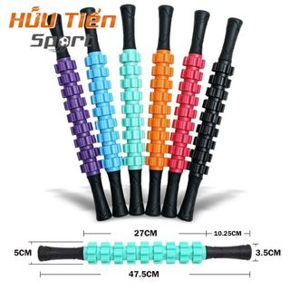 Con Lăn Massager 9 Răng, Gậy Roller Stick Đa Năng Dãn Cơ Mát Xa Thư Giãn Toàn Thân