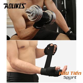 Găng Tay Tập Gym Nam Nữ Có Đai Cuốn, Bao Tay Gánh Tạ Tập Tạ Thể Hình Thể Thao Xà Đơn Cao Cấp Aolikes AL109 Chống Trơn Chống Trơn Trượt