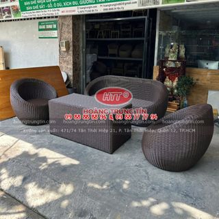 Sofa ngoài trời nhựa giả mây cao cấp giá rẻ