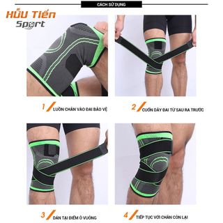 Bảo Vệ Đầu Gối, Đai Quấn Băng Bó Gối Thoáng Khí Có Đai Cuốn Aolikes AL7720 Chơi Thể Thao Tập Gym Cầu Lông Đá Banh Sport giá sỉ