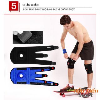 Bảo Vệ Đầu Gối, Băng Quấn Bó Gối Silicon Thủ Môn Đá Bóng Cầu Lông Bóng Chuyền Tập Gym Thể Hình Aolikes AL7912
