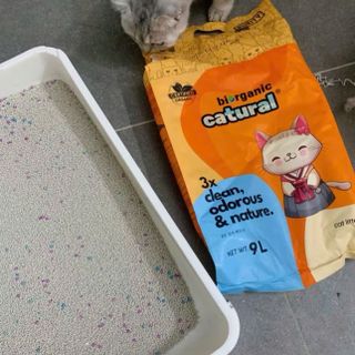 CÁT VỆ SINH CHO MÈO BENTONITE MRKIM 4kg (9L) -   HƯƠNG PHẤN