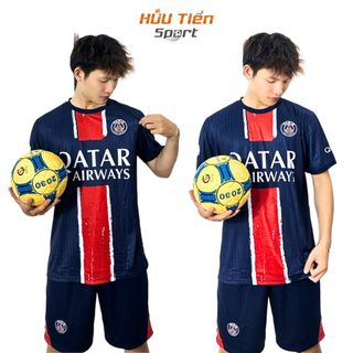 Quần Áo Bóng Đá, Đồ Đá Banh Paris Saint Germain, Vải Thun Lạnh Không Nhăn Không Xù Lông Thể Thao