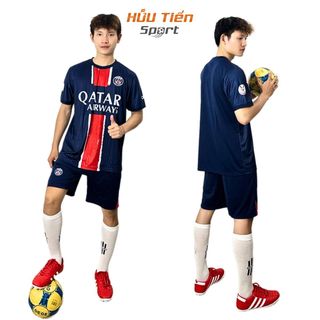 Quần Áo Bóng Đá, Đồ Đá Banh Paris Saint Germain, Vải Thun Lạnh Không Nhăn Không Xù Lông Thể Thao