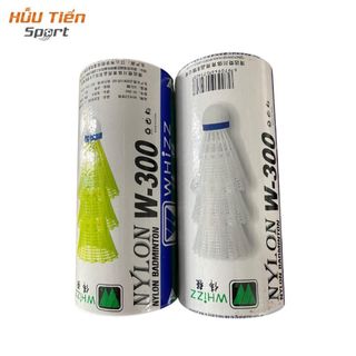 Ống Cầu Lông Nylon Thương Hiệu Whizz Chính Hãng, Quả Cầu Lông Nylon Nhựa Bền Màu Trắng Vàng