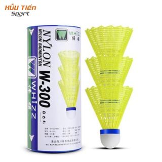 Ống Cầu Lông Nylon Thương Hiệu Whizz Chính Hãng, Quả Cầu Lông Nylon Nhựa Bền Màu Trắng Vàng