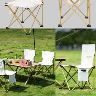 Ghế Gấp Gọn Tựa Lưng, Ghế + Túi Đựng Đi Kèm, Ghế Ngồi Du Lịch Ngoài Trời, Cắm Trại, Picnic Tiện Lợi