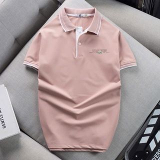 Áo thun cổ bẻ xuất khẩu logo thêu