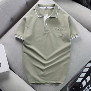 Áo thun cổ bẻ xuất khẩu logo thêu