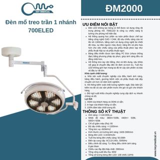 Đèn mổ treo trần 1 nhánh 700ELED