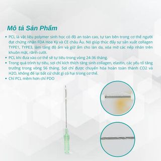 Chỉ Làm đầy và trẻ hoá da PCL Mesh: 21G*80mm