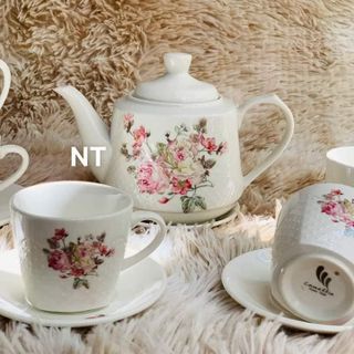 Bộ ấm tách trà HÀN QUỐC sứ cao cấp