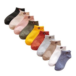 Combo 10 đôi tất gấu brow sợi coton,nhiều màu, chống hôi chân, thoải mái, thời trang - Bao 10 đôi tất giá sỉ