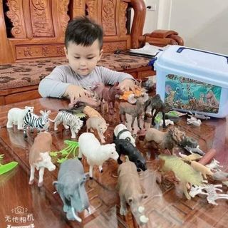 Bộ đồ chơi thế giới động vật 58 chi tiết (TẶNG KÈM HỘP ĐỰNG)