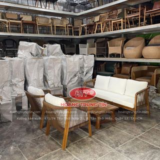 Sofa gổ Teak cao cấp dành cho nhà hàng khách sạn
