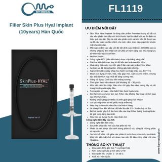 FiIIer Skin Plus Hyal Implant (10 years) Hàn Quốc