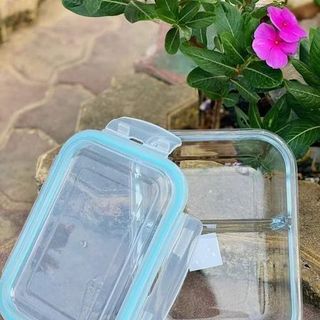 Hộp thuỷ tinh chịu nhiệt 1 lít - 2 ngăn