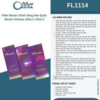 Filler Mirain chính hãng Hàn Quốc - Mirain Voluma, Ultra 3, Ultra 2