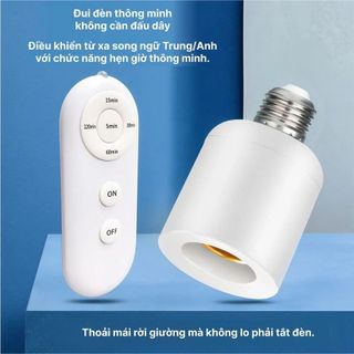 ĐUI ĐÈN E27 ĐIỀU KHIỂN TỪ XA CÓ HẸN GIỜ