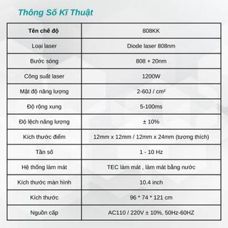 Máy triệt lông Diode laser 808KK-1200