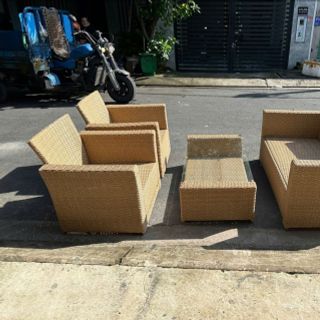 Thanh lý gấp 25 bộ sofa nhựa giả mây giá rẻ hàng mới