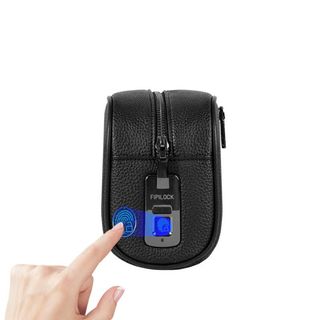 Ví cầm tay nam da bò thật có khóa vân tay V2417