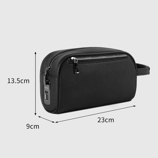 Ví cầm tay nam da bò thật có khóa vân tay V2417