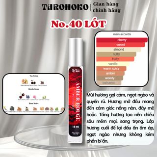 No.40 Lót Amber Rouge - Nước hoa nữ 10ml siêu hot hit - Tarohoko