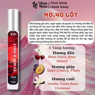 No.40 Lót Amber Rouge - Nước hoa nữ 10ml siêu hot hit - Tarohoko